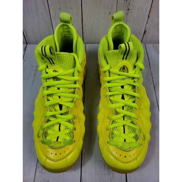 Nike Air Foamposite Pro Volt 2014 Men's Size 9 Sneakers Neon Yellow 624041-700 - Picture 6 of 12